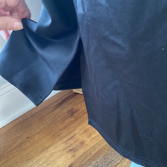 Figure flattering slimming dress. Asymmetrical neckline. Back zip. Stretchy - Picture 9 of 11